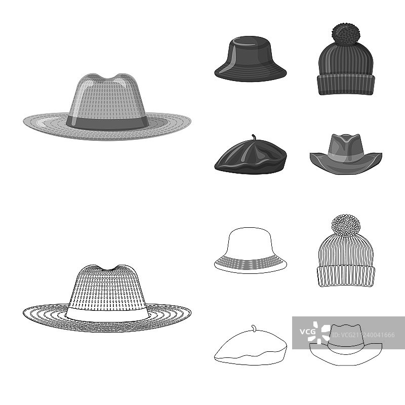 头饰与帽子符号设计图片素材