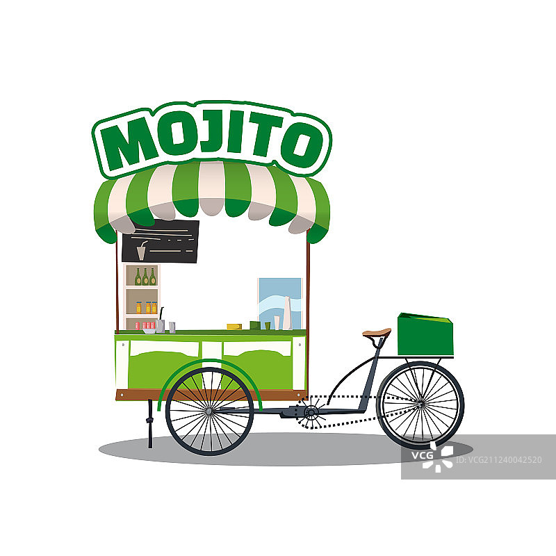 街头小吃鸡尾酒莫吉托饮品车快餐图片素材