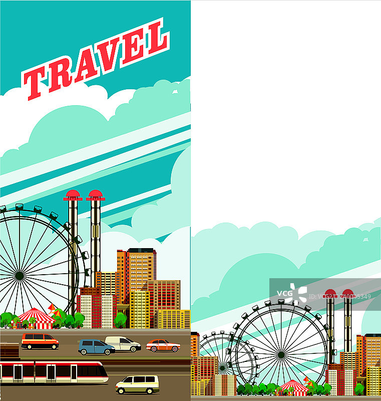 城市旅行宣传单图片素材