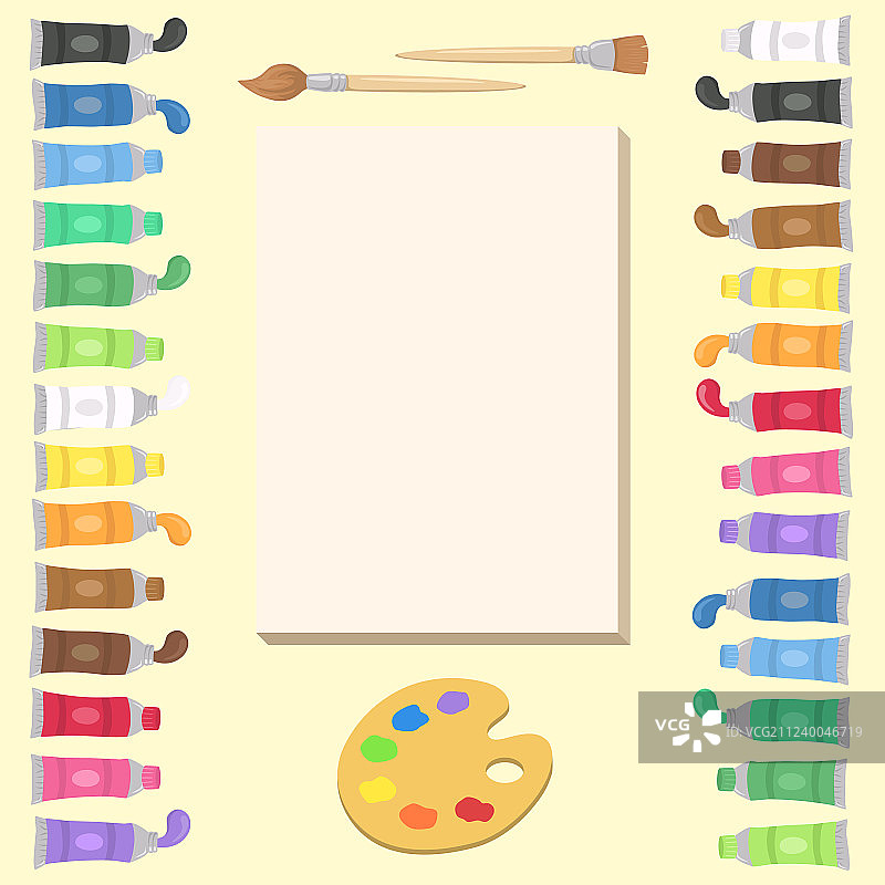 油漆艺术用品套装图片素材