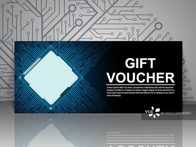 科技礼券模板图片素材