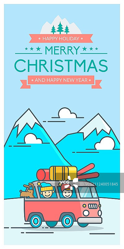 山中的露营车图片素材