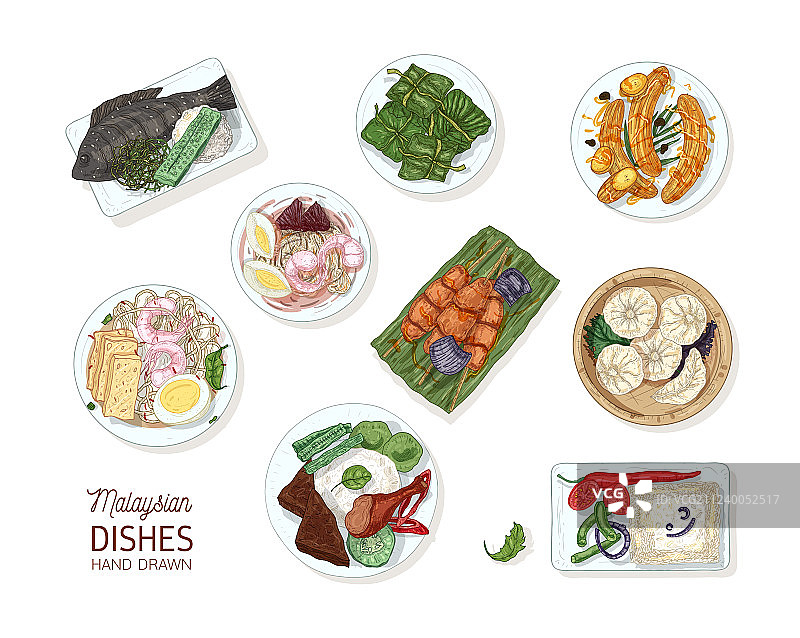 美味的马来西亚美食合集图片素材