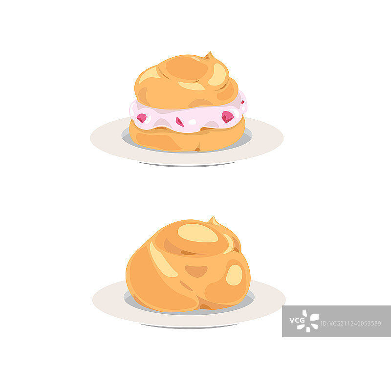 奶油泡芙图片素材