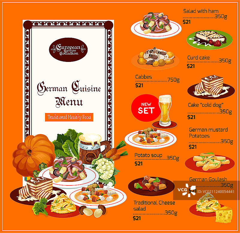 德国美食菜单图片素材