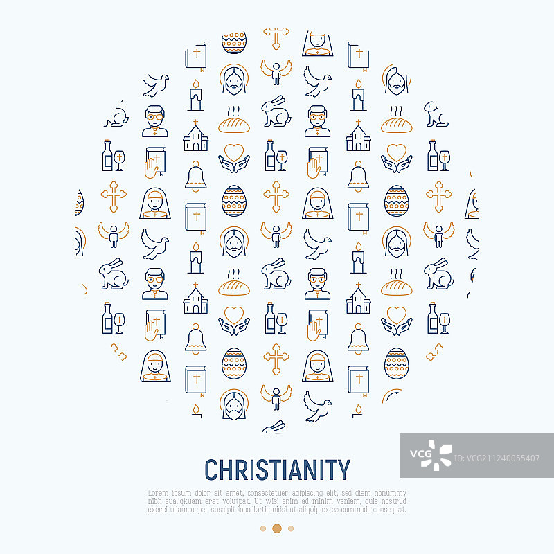 圆形基督教概念图片素材