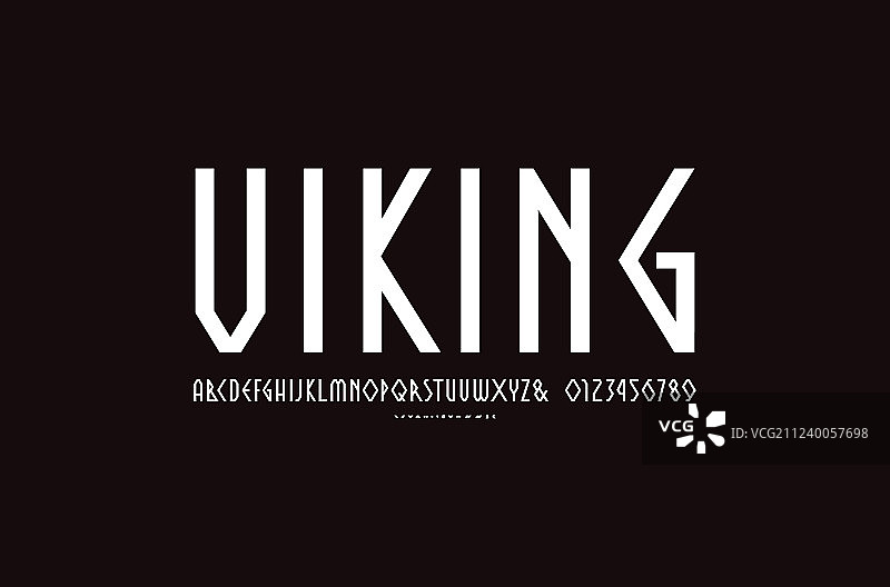 几何窄体无衬线装饰字体图片素材