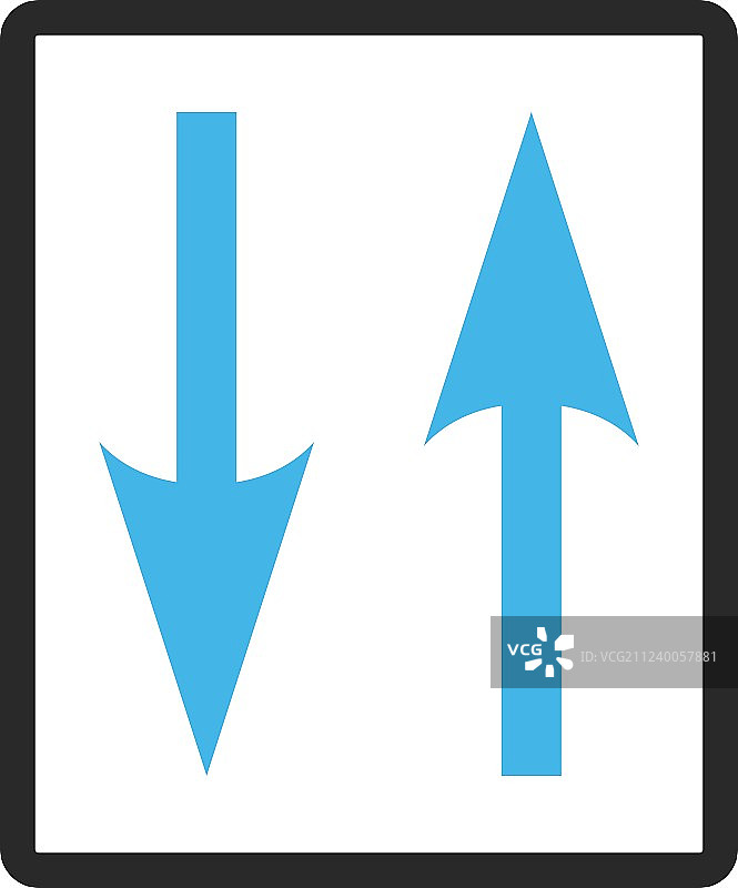 垂直交换箭头框架图标图片素材