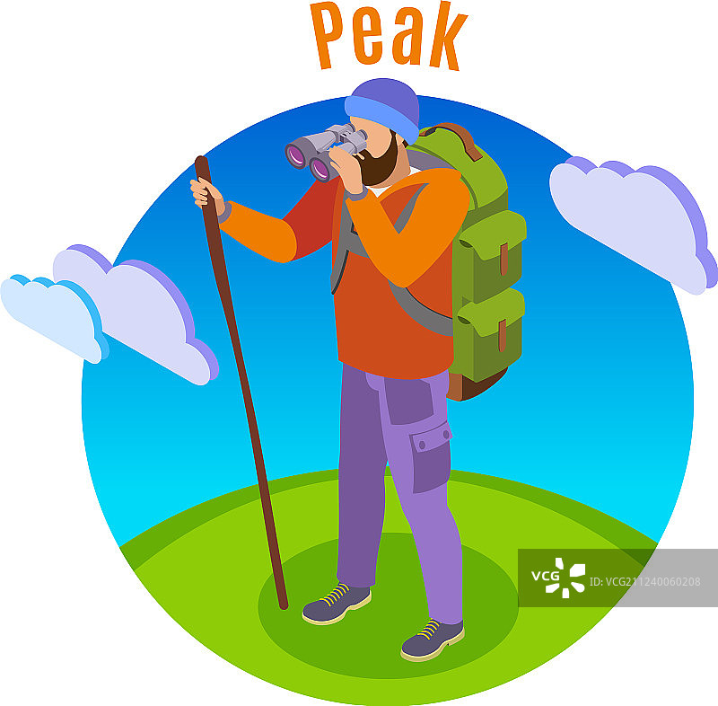 户外徒步山峰背景图片素材