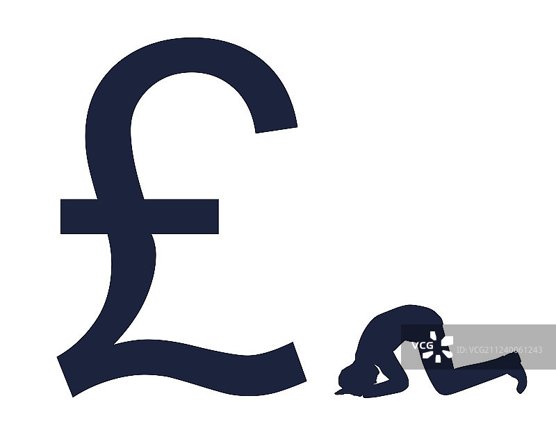 祈祷姿势的商人图片素材