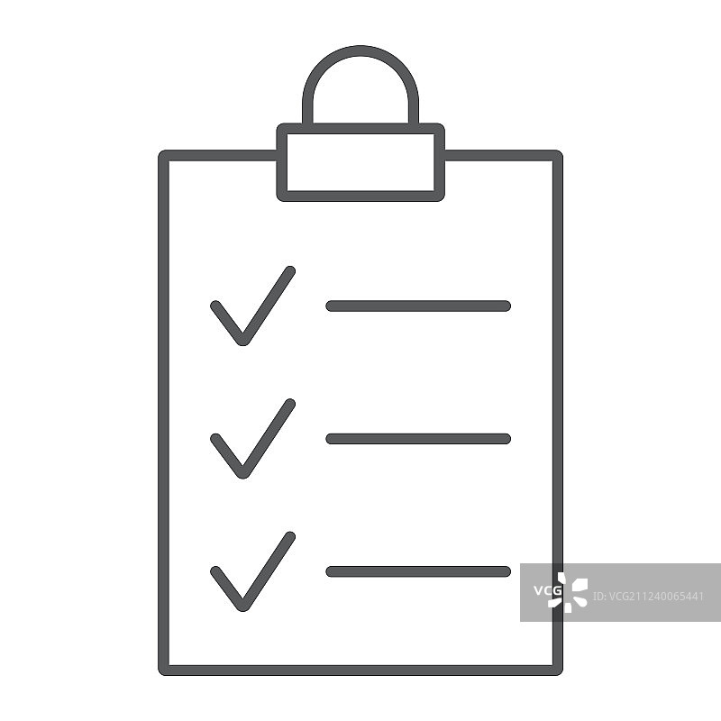 剪贴板细线图标办公室和工作图片素材