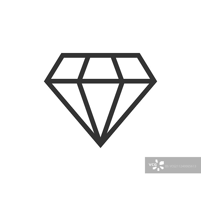 扁平风格钻石珠宝宝石图标图片素材