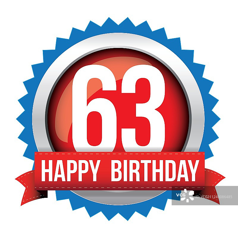 63周年生日徽章图片素材