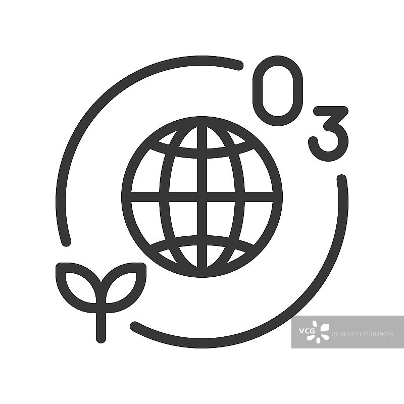 臭氧层与地球植物图片素材