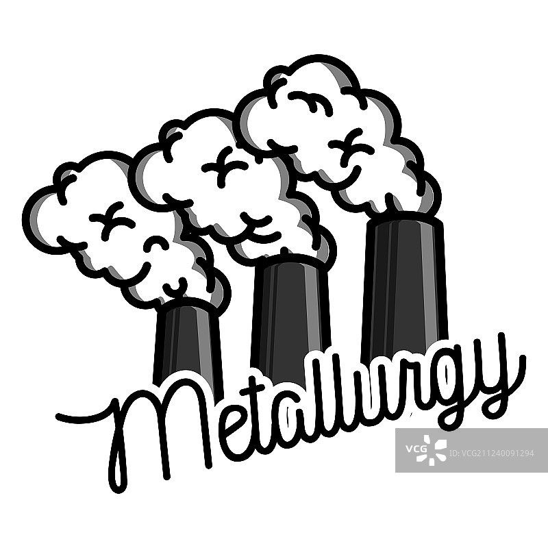 冶金复古徽章彩色矢量插画图片素材