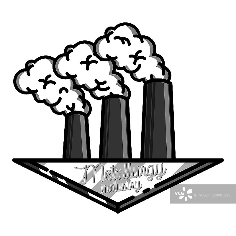 冶金复古徽章彩色矢量插画图片素材