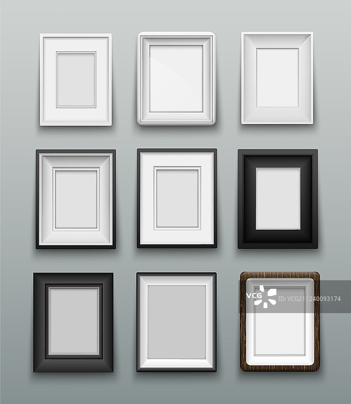 墙上的照片或绘画相框图片素材