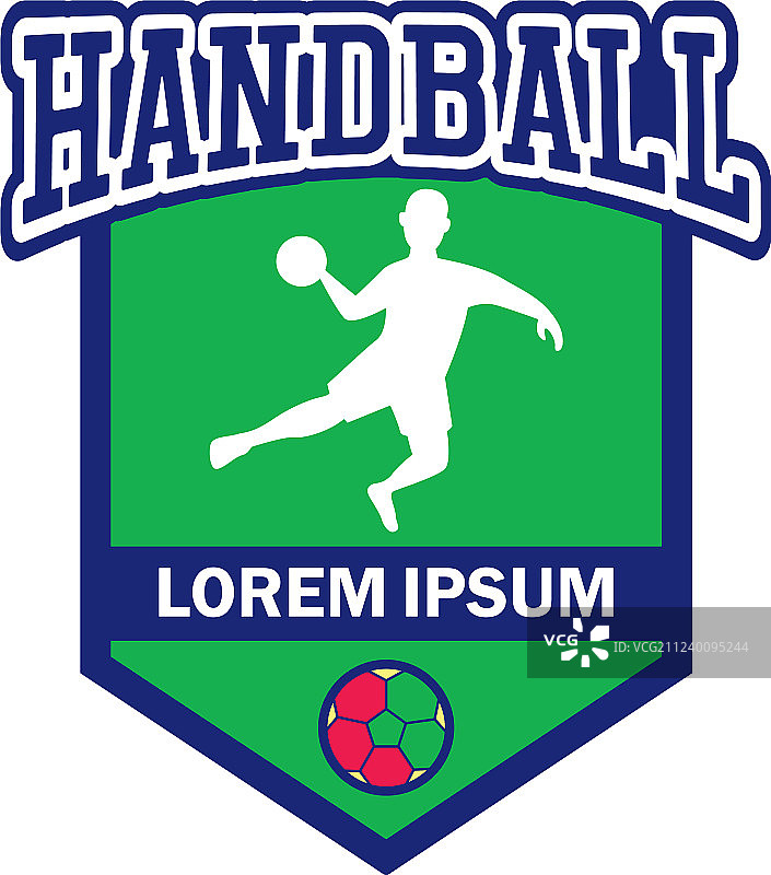 带有标语文本空间的手球标志图片素材