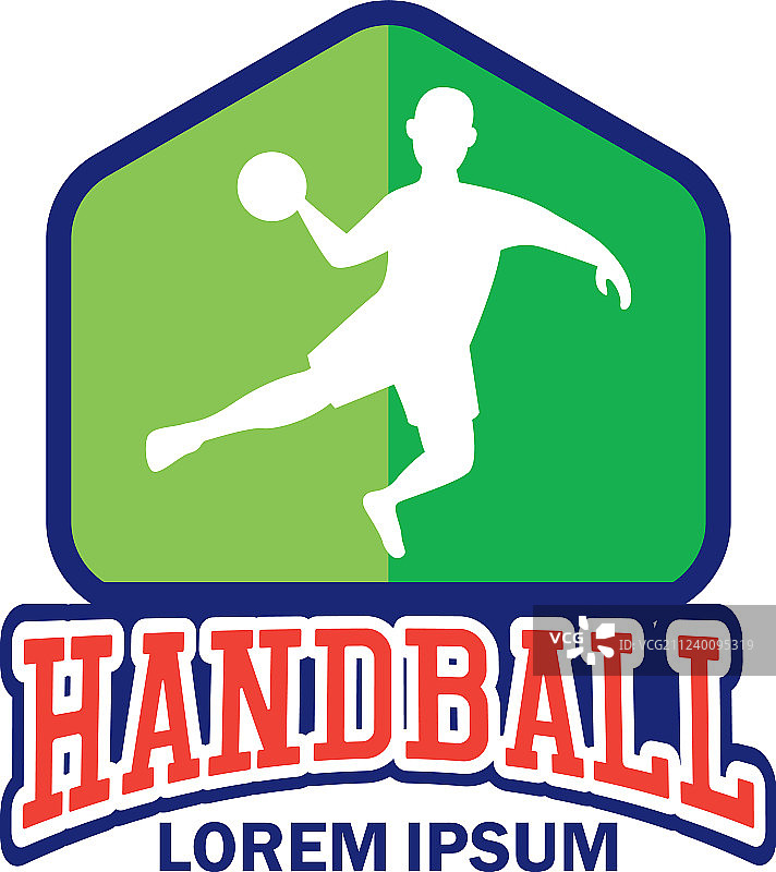 带有标语文本空间的手球标志图片素材