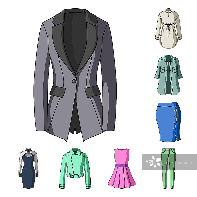 女装卡通图标合集图片素材