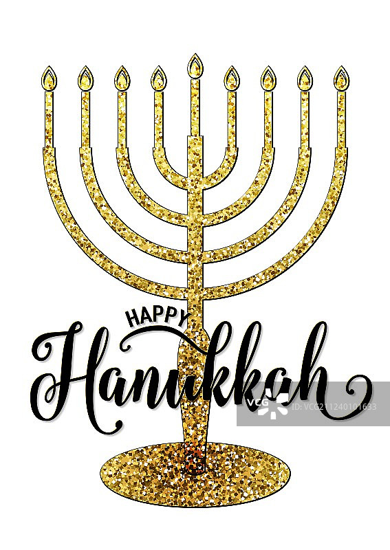 快乐的光明节金色背景图片素材