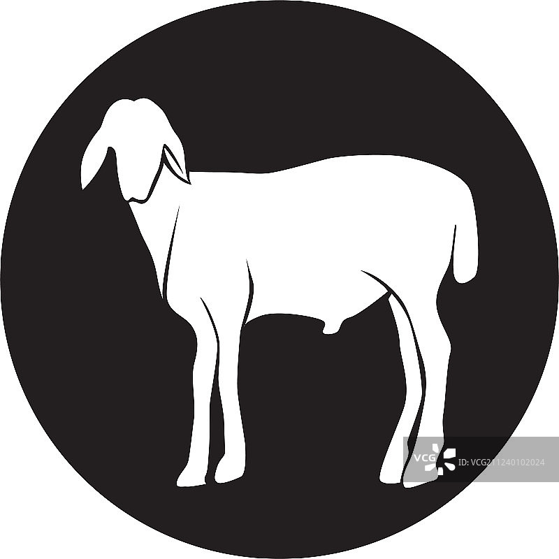 黑色山羊logo和符号图片素材