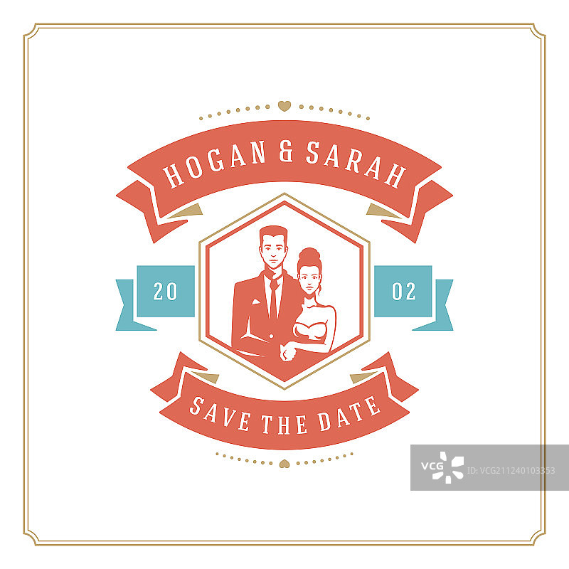 婚礼日期邀请卡设计图片素材