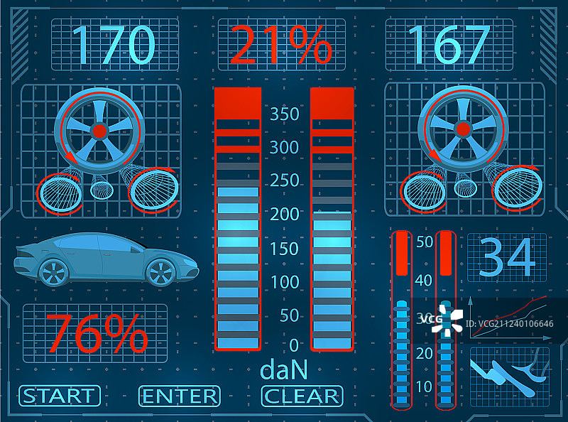 汽车维修扫描图形界面图片素材
