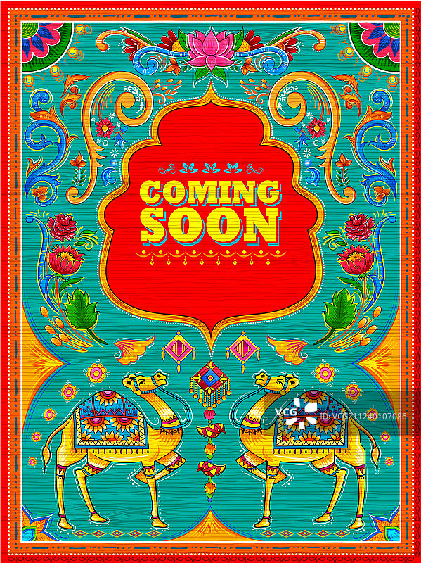 卡车艺术风格的彩色新品banner图片素材