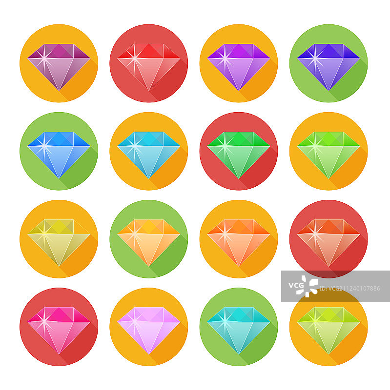 扁平设计风格的钻石图片素材