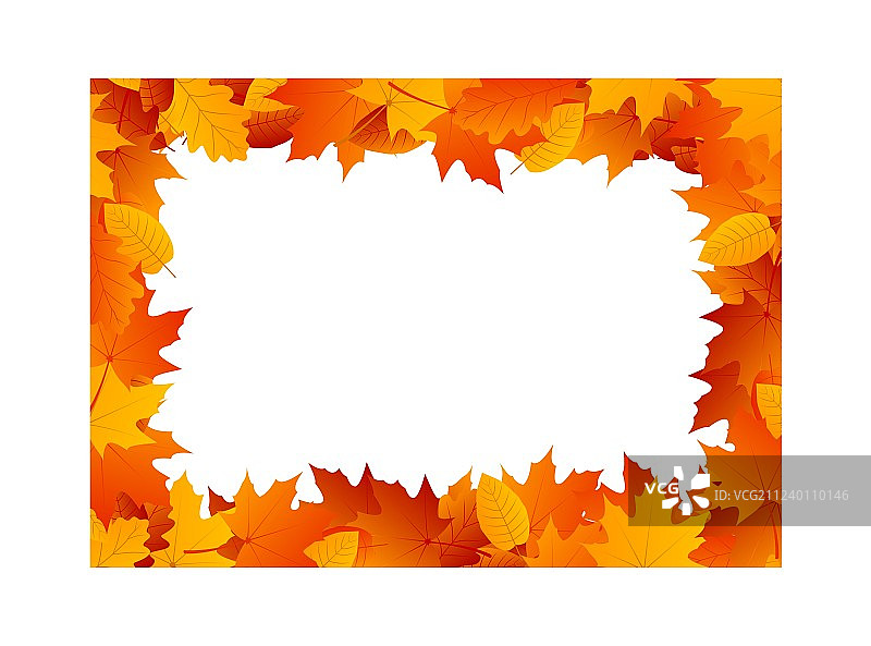 秋叶边框图片素材