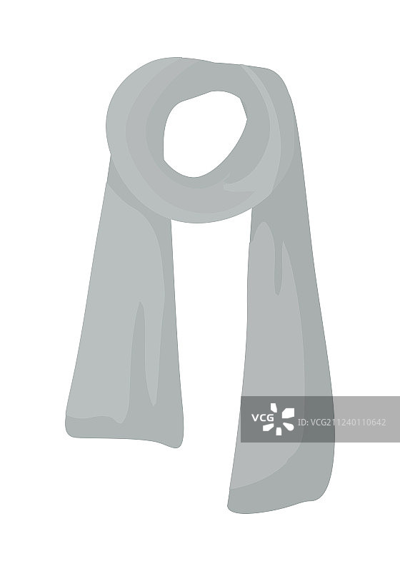 白色背景上孤立的红色针织围巾图片素材