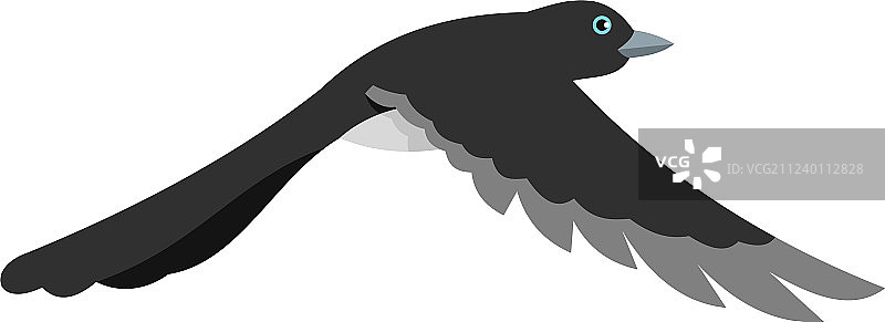 飞翔的喜鹊图标扁平风格图片素材