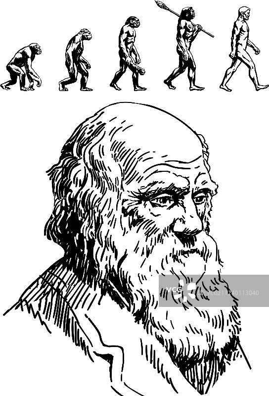 查尔斯·达尔文肖像图片素材