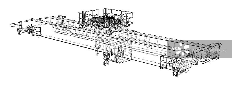 桥式起重机草图图片素材