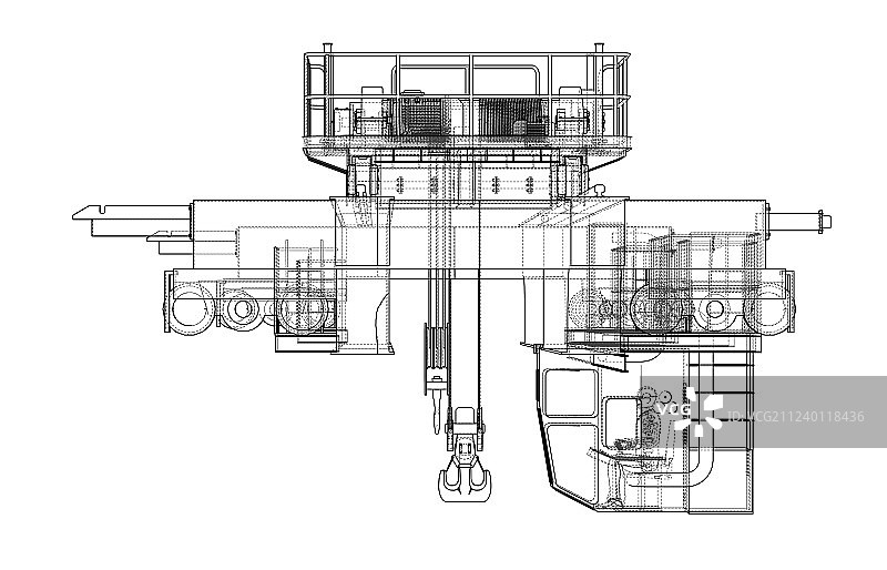 桥式起重机草图图片素材