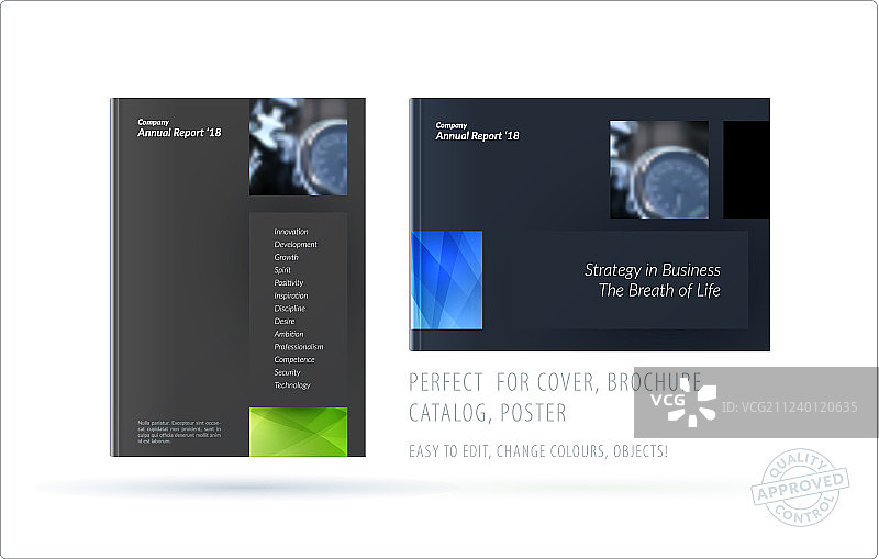 宣传册矩形彩色模板设计图片素材