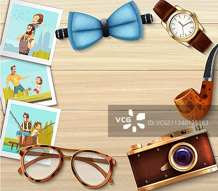 最佳父亲圆形构图图片素材