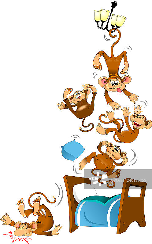 五只猴子图片素材