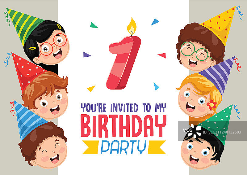 生日邀请卡设计图片素材