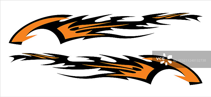 部落赛车乙烯车贴图片素材