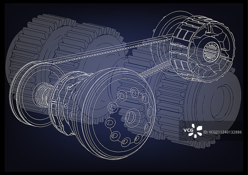 皮带齿轮图片素材