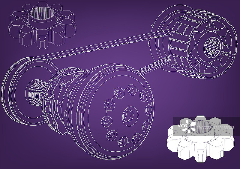 皮带齿轮图片素材