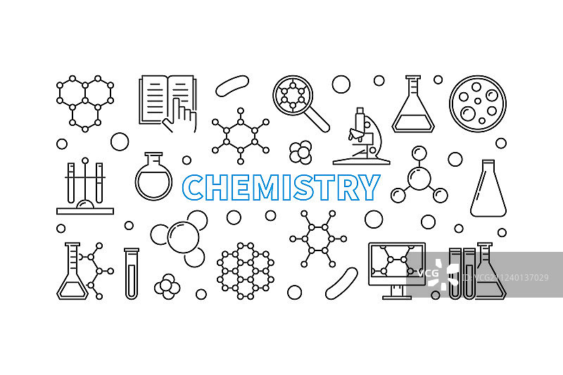 化学线性横幅图片素材