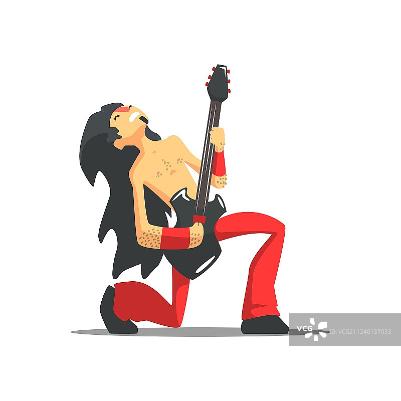 舞台上兴高采烈的摇滚乐队成员图片素材