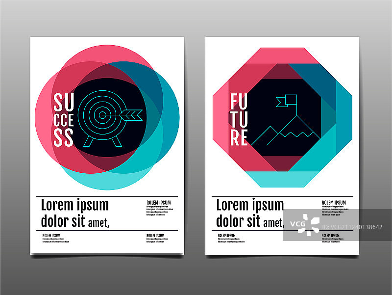 封面设计模板年度布局图片素材