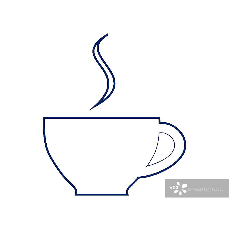 白色背景下的杯子和茶托特写图片素材