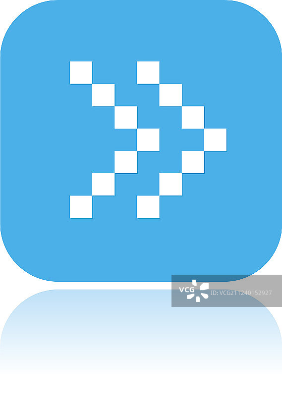 虚线双箭头快进图标图片素材