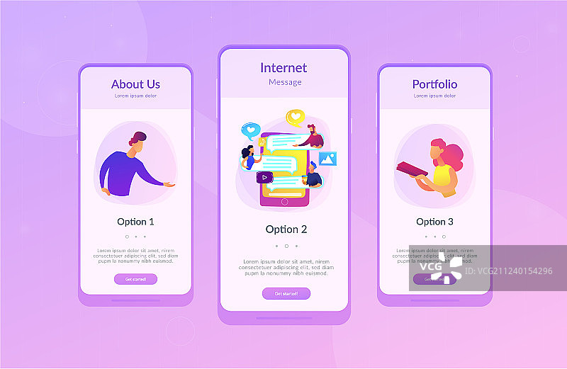 互联网论坛APP界面模板图片素材