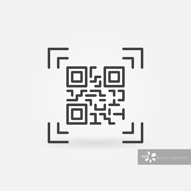 二维码扫描线图标或元素图片素材